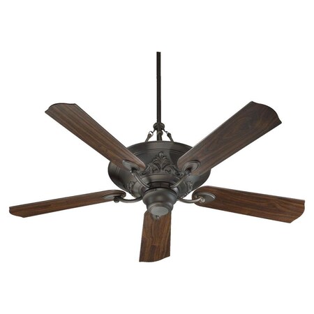 Quorum Three Light Oiled Bronze Ceiling Fan 83565-86